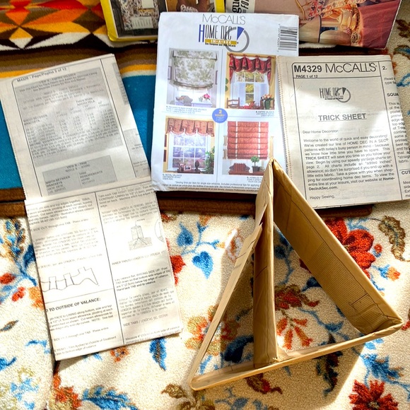 VOGUE MCCALLS SIMPLICITY HOME DECOR IN A SEC & HOME DECOR UNCUT PATTERNS - Picture 7 of 12